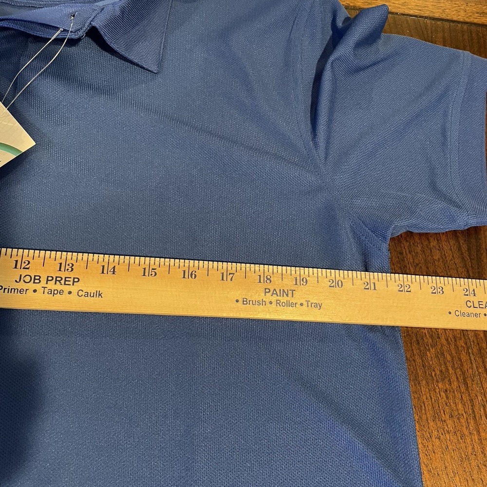 V Valanch Men's Size Large Blue Polo Shirt NWT Moisture Control‎ Short Sleeve - Picture 12 of 12